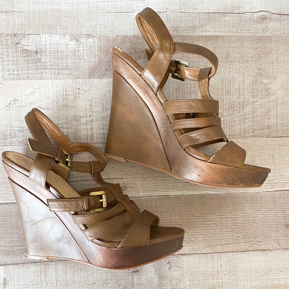 Aldo Shoes - Aldo wood and leather wedges
